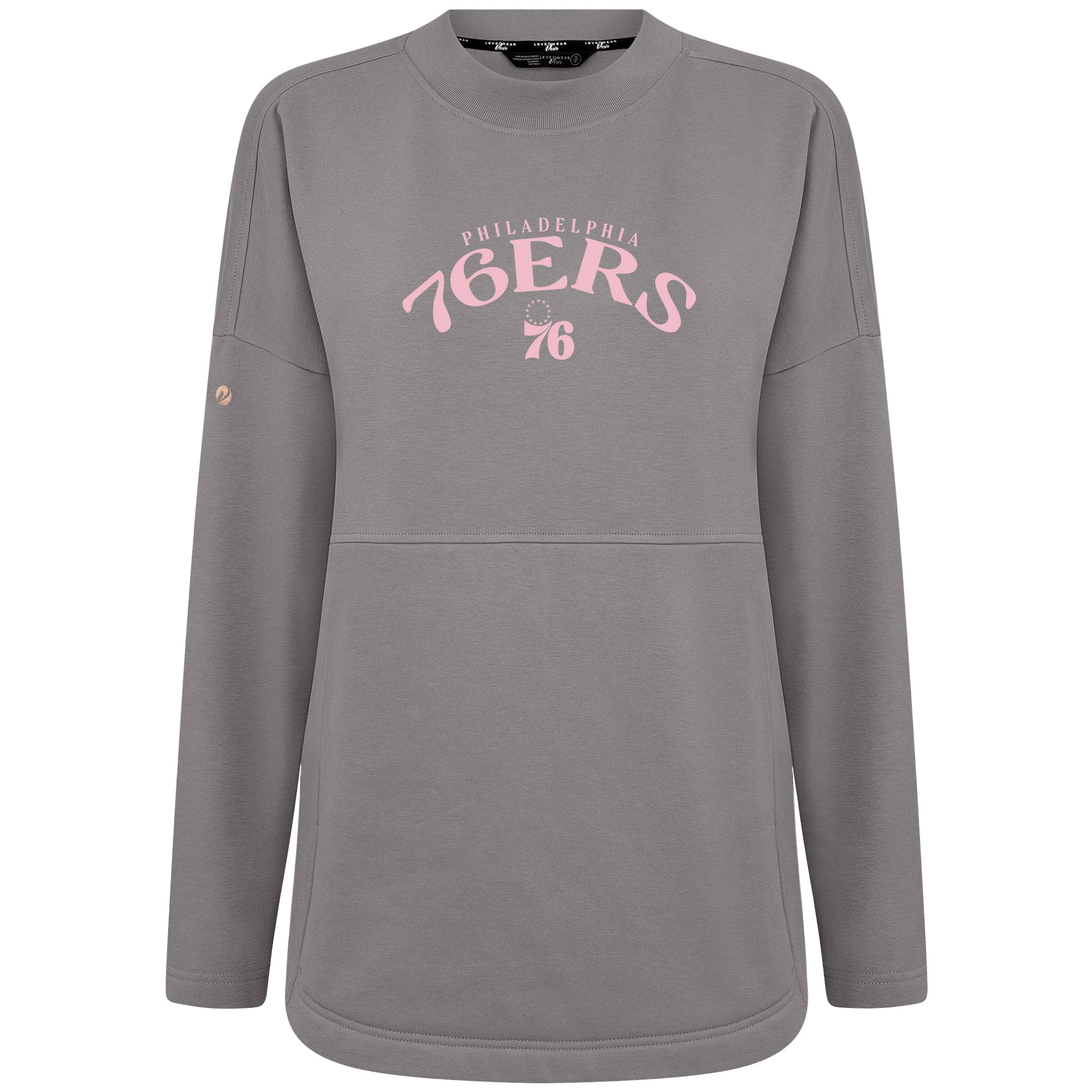 Women's Levelwear Philadelphia 76ers Mother's Day Beaudry Arched Pullover Sweatshirt